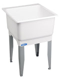 ELM UTILATUB Series 14 Laundry Tub, 20 gal Capacity, 33 in OAH, Polypropylene, White, Floor Mounting, 1-Bowl