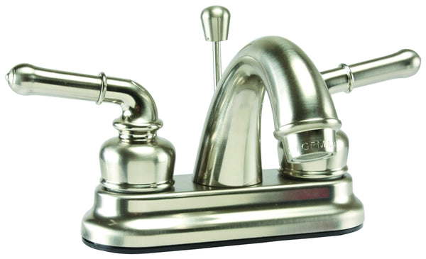 Boston Harbor JY-4233BN Lavatory Faucet, 1.5 gpm, 2-Faucet Handle, Brass, Nickel Plated, Lever Handle