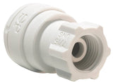 John Guest PP3212U7WP Tube Adapter, 3/8 in x 7/16-24, UNS Thread, Polypropylene, 150 psi Pressure