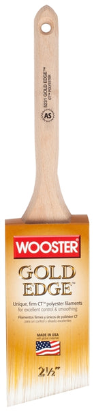 WOOSTER 5231-2-1/2 Paint Brush, 2-1/2 in W, 2-15/16 in L Bristle, Polyester Bristle, Sash Handle