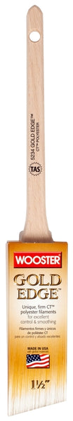 WOOSTER 5234-1-1/2 Paint Brush, 1-1/2 in W, 2-3/16 in L Bristle, Polyester Bristle, Sash Handle