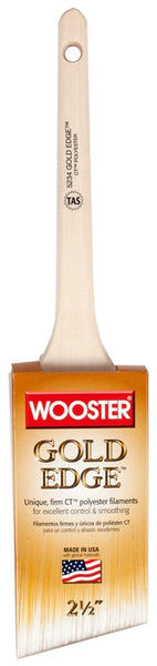 WOOSTER 5234-2-1/2 Paint Brush, 2-1/2 in W, 2-11/16 in L Bristle, Polyester Bristle, Sash Handle
