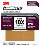 3M SandBlaster Series 30120ES-15-G Sandpaper, 11 in L, 9 in W, 120 Grit, Medium, Aluminum Oxide Abrasive