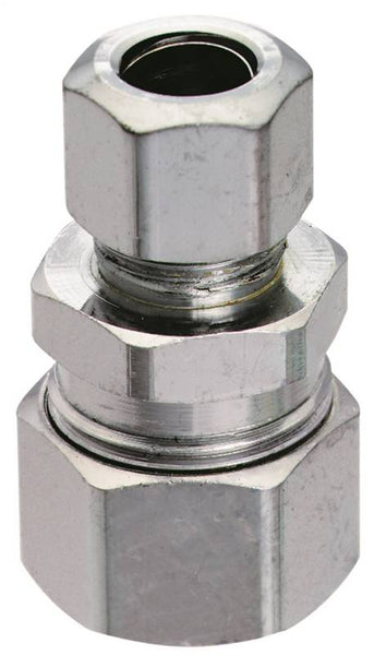 Plumb Pak PP80PCLF Tube Adapter, 5/8 x 3/8 in, Compression, Chrome