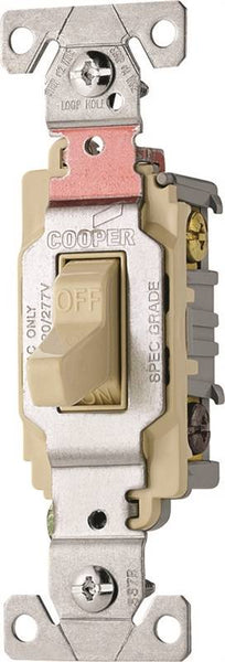 Eaton Wiring Devices CS320V Toggle Switch, 20 A, 120/277 V, 3 -Position, Screw Terminal, Nylon Housing Material