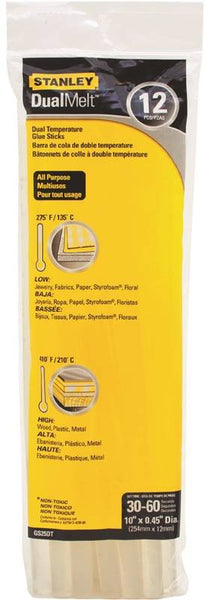 STANLEY DualMelt GS25DT Glue Stick, Stick, Resin Odor, Opaque