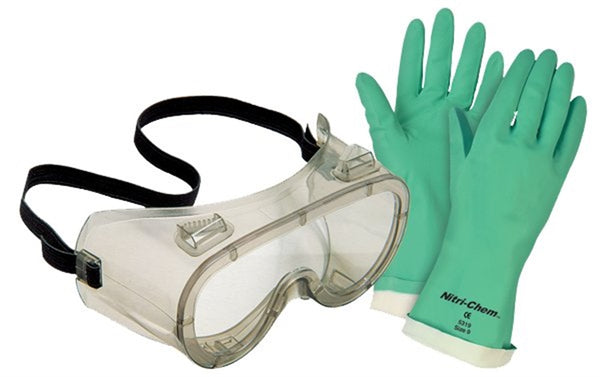 SAFETY WORKS SWX00137 Gloves and Goggles Kit, Clear