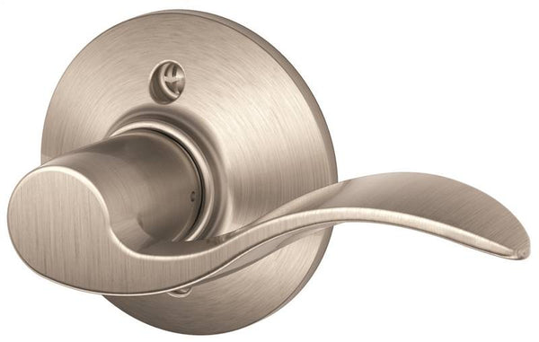 Schlage Accent Series F170 ACC 619 RH Dummy Lever, Zinc, Satin Nickel
