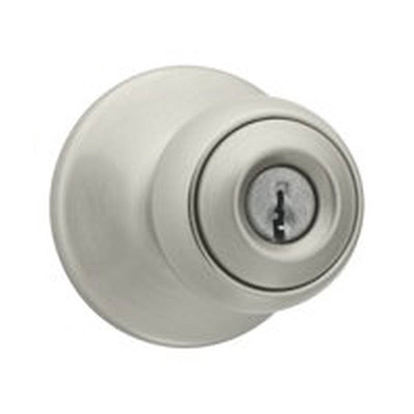 Kwikset 400P15RCALRCSV1 Entry Door Lock, 3 Grade, Satin Nickel, Knob Handle, 2-3/8 to 2-3/4 in Backset, Universal Hand