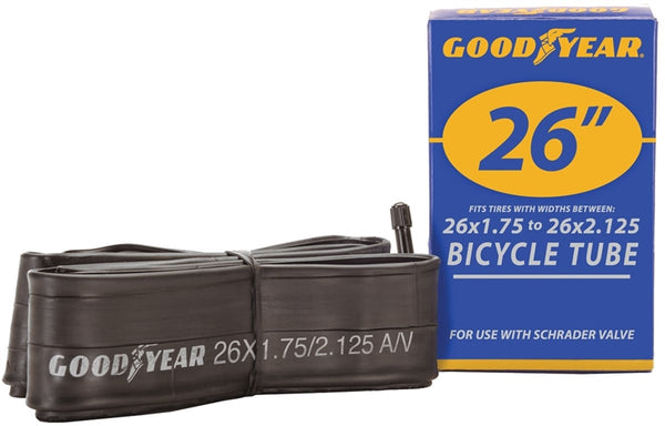 KENT 91079 Bicycle Tube, Butyl Rubber, Black, For: 26 x 1-3/4 in to 2-1/8 in W Bicycle Tires